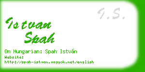 istvan spah business card